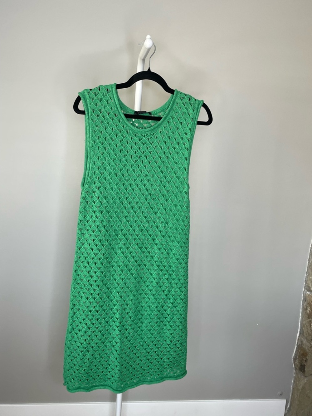 Sanctuary Sleeveless Crochet Midi Dress in Bright Green